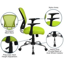Flash Furniture Mid-Back Office Chair, Green -Cheap The Flex Chair Store unnamed file 2936