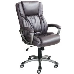 Serta Works Bonded Leather Executive Office Chair, Harvard Gray (CHR200113)
