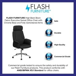 Flash Furniture High Back Black Fabric Executive Swivel Office Chair With Chrome Base [CH-CX0944H-BK-GG] -Cheap The Flex Chair Store unnamed file 2961