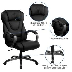 Flash Furniture High Back Leather Executive Office Chair With Tilt Lock Mechanism, Black -Cheap The Flex Chair Store unnamed file 2970