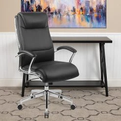 Flash Furniture High Back Designer Leather Executive Swivel Office Chair With Padded Arms And Chrome Base, Black (GO2192BK) -Cheap The Flex Chair Store unnamed file 2975