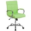 Flash Furniture Mid-Back, Green Vinyl Executive Swivel Office Chair With Chrome Arms [GO-2240-GN-GG] -Cheap The Flex Chair Store unnamed file 2981