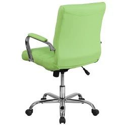 Flash Furniture Mid-Back, Green Vinyl Executive Swivel Office Chair With Chrome Arms [GO-2240-GN-GG] -Cheap The Flex Chair Store unnamed file 2987