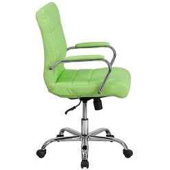 Flash Furniture Mid-Back, Green Vinyl Executive Swivel Office Chair With Chrome Arms [GO-2240-GN-GG] -Cheap The Flex Chair Store unnamed file 2989
