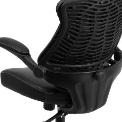 Flash Furniture Leather Mid-Back Exec Swivel Office Chair W/Back Angle Adj & Flip-Up Arms, Black (BLZP804) -Cheap The Flex Chair Store unnamed file 301
