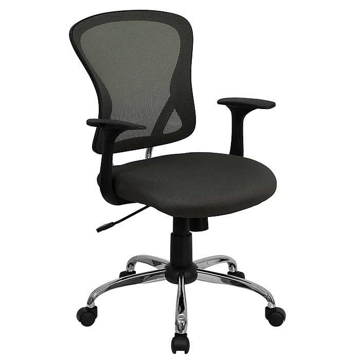 Flash Furniture Mid-Back Office Chair, Dark Gray 3 Flash Furniture Mid-Back Office Chair, Dark Gray