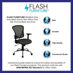 Flash Furniture Mid-Back Office Chair, Dark Gray 14 Flash Furniture Mid-Back Office Chair, Dark Gray -Cheap The Flex Chair Store unnamed file 3023