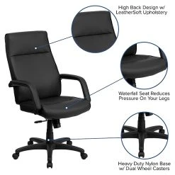Flash Furniture High Back Leather Executive Office Chairs With Memory Foam Padding (BT90033HBK) -Cheap The Flex Chair Store unnamed file 3048