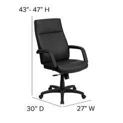 Flash Furniture High Back Leather Executive Office Chairs With Memory Foam Padding (BT90033HBK) -Cheap The Flex Chair Store unnamed file 3049