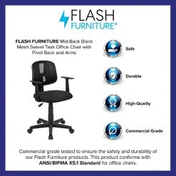 Flash Furniture Fundamentals Foam Swivel Computer And Desk Chair, Black (LF134ABK) -Cheap The Flex Chair Store unnamed file 307