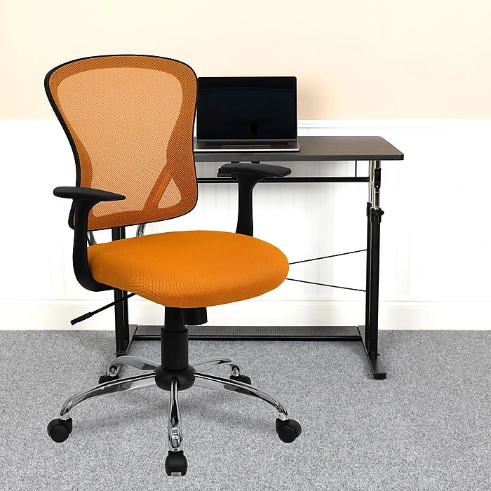 Flash Furniture Mid-Back Office Chair, Orange 4 Flash Furniture Mid-Back Office Chair, Orange - Image 2