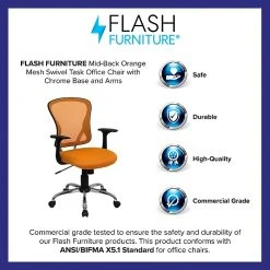 Flash Furniture Mid-Back Office Chair, Orange 14 Flash Furniture Mid-Back Office Chair, Orange -Cheap The Flex Chair Store unnamed file 3079
