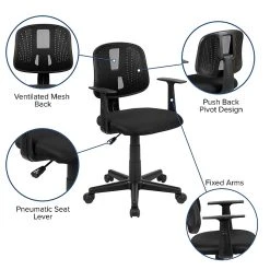 Flash Furniture Fundamentals Foam Swivel Computer And Desk Chair, Black (LF134ABK) -Cheap The Flex Chair Store unnamed file 309