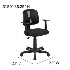Flash Furniture Fundamentals Foam Swivel Computer And Desk Chair, Black (LF134ABK) -Cheap The Flex Chair Store unnamed file 310