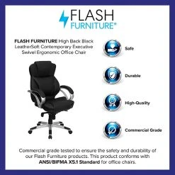 Flash Furniture Leather Executive Chair, Black (H-9626L-2-GG) -Cheap The Flex Chair Store unnamed file 3100