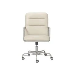 Finch Franklin Bonded Leather Computer And Desk Chair, Ivory White (CHR10060C)