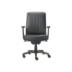 La-Z-Boy Bennett Ergonomic Faux Leather Swivel Executive Chair, Black (CHR10082B)