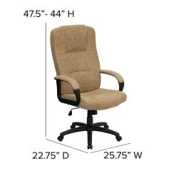 Flash Furniture High Back Fabric Executive Office Chairs (BT9022BGE) -Cheap The Flex Chair Store unnamed file 3162