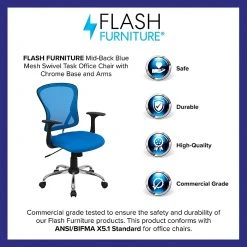 Flash Furniture Mid-Back Office Chair, Blue -Cheap The Flex Chair Store unnamed file 3168