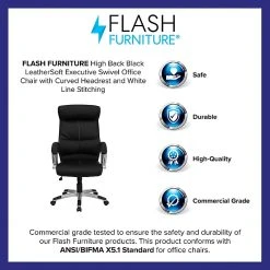 Flash Furniture High Back Leather Executive Office Chair With Contrasting White Stitch, Black 10 Flash Furniture High Back Leather Executive Office Chair With Contrasting White Stitch, Black -Cheap The Flex Chair Store unnamed file 3177