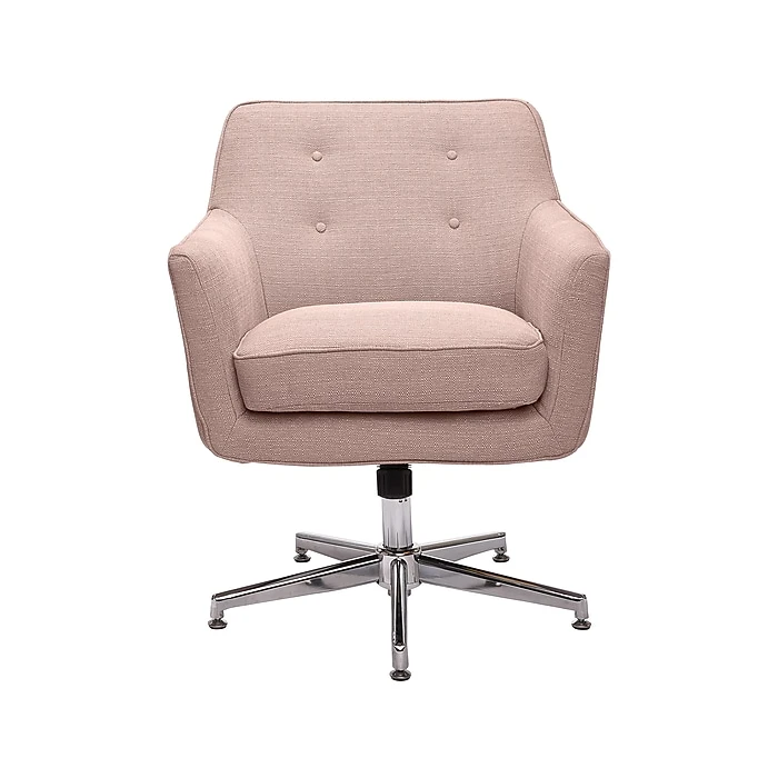 Serta Style Ashland Fabric Swivel Computer And Desk Chair, Blush Pink (47140C) 3 Serta Style Ashland Fabric Swivel Computer And Desk Chair, Blush Pink (47140C)