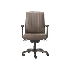 La-Z-Boy Bennett Ergonomic Faux Leather Swivel Executive Chair, Brown (CHR10082C)