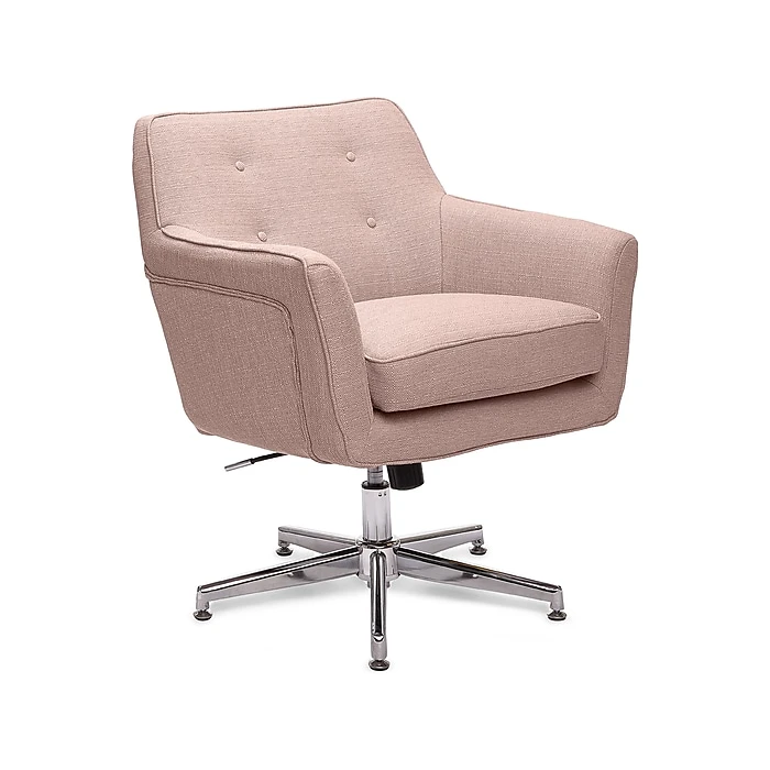 Serta Style Ashland Fabric Swivel Computer And Desk Chair, Blush Pink (47140C) 4 Serta Style Ashland Fabric Swivel Computer And Desk Chair, Blush Pink (47140C) - Image 2