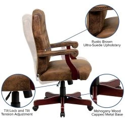 Flash Furniture Bomber Fabric Executive Chair, Rustic Brown (802BRN) 16 Flash Furniture Bomber Fabric Executive Chair, Rustic Brown (802BRN) -Cheap The Flex Chair Store unnamed file 3224