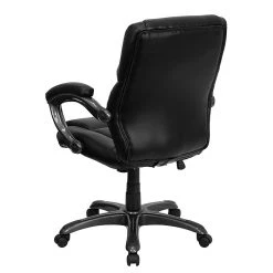 Flash Furniture Mid-Back Leather Overstuffed Office Chair, Black -Cheap The Flex Chair Store unnamed file 3233