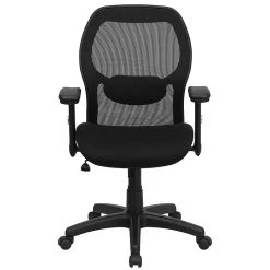 Flash Furniture Mid Back Super Mesh Office Chair With Black Fabric Seat, Black -Cheap The Flex Chair Store unnamed file 3242