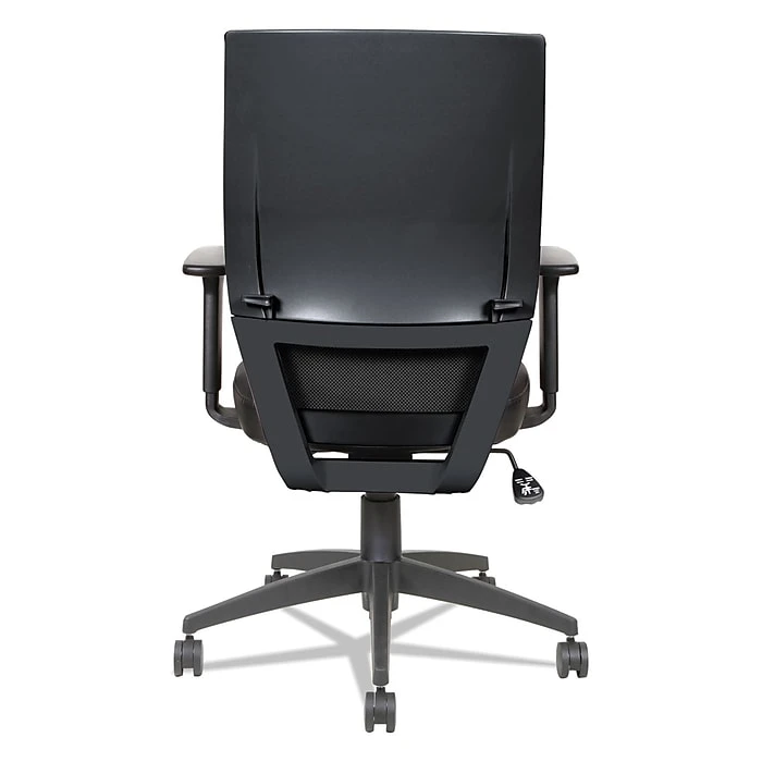 Alera® Mesh/Leather Chair With Pivot Arm , Black 4 Alera® Mesh/Leather Chair With Pivot Arm , Black - Image 2