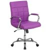 Flash Furniture Mid-Back, Purple Vinyl Executive Swivel Office Chair With Chrome Arms [GO-2240-PUR-GG] -Cheap The Flex Chair Store unnamed file 3250