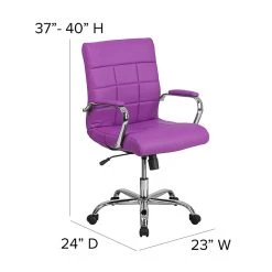 Flash Furniture Mid-Back, Purple Vinyl Executive Swivel Office Chair With Chrome Arms [GO-2240-PUR-GG] -Cheap The Flex Chair Store unnamed file 3255