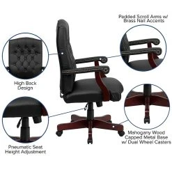 Flash Furniture Swivel Leather Executive Chair, Fixed Arms, Black 15 Flash Furniture Swivel Leather Executive Chair, Fixed Arms, Black -Cheap The Flex Chair Store unnamed file 3269