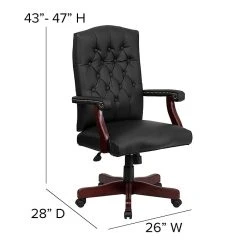 Flash Furniture Swivel Leather Executive Chair, Fixed Arms, Black 16 Flash Furniture Swivel Leather Executive Chair, Fixed Arms, Black -Cheap The Flex Chair Store unnamed file 3270