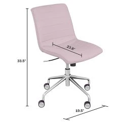 ELLE Decor Adelaide Fabric Task Chair, Pink (48214A) -Cheap The Flex Chair Store unnamed file 342