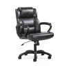 Sadie Mid-Back Executive Chair, Fixed Padded Arms, Black Leather (BSXVST305) -Cheap The Flex Chair Store unnamed file 3580