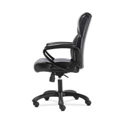 Sadie Mid-Back Executive Chair, Fixed Padded Arms, Black Leather (BSXVST305) -Cheap The Flex Chair Store unnamed file 3583