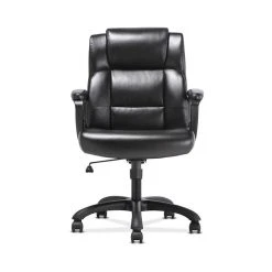 Sadie Mid-Back Executive Chair, Fixed Padded Arms, Black Leather (BSXVST305) -Cheap The Flex Chair Store unnamed file 3584