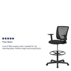 Flash Furniture Ergonomic Mid-Back Mesh Drafting Chair With Black Fabric Seat, Adjustable Foot Ring And Arms [GO-2100-A-GG] -Cheap The Flex Chair Store unnamed file 3589