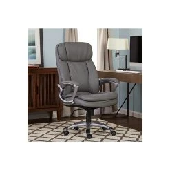 Serta Faribands Big And Tall Ergonomic Bonded Leather Swivel Executive Chair, Gray (43675B) -Cheap The Flex Chair Store unnamed file 3605