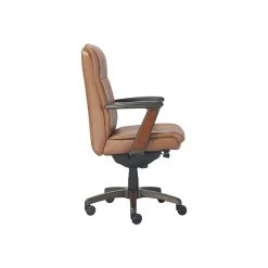 La-Z-Boy Dawson Ergonomic Faux Leather Swivel Executive Chair, Saddle Brown (CHR10083C) -Cheap The Flex Chair Store unnamed file 3636