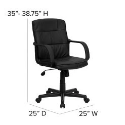 Flash Furniture Faux Leather Computer And Desk Chair, Black (GO228SBKLEA) -Cheap The Flex Chair Store unnamed file 364