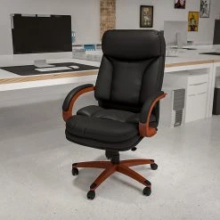 Flash Furniture LeatherSoft Executive Chair, Black/Mahogany (BT-90171H-S-GG) -Cheap The Flex Chair Store unnamed file 3653