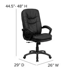 Flash Furniture Mid-Back Massaging Leather Executive Office Chair With Padded Loop Arms, Black 17 Flash Furniture Mid-Back Massaging Leather Executive Office Chair With Padded Loop Arms, Black -Cheap The Flex Chair Store unnamed file 3667
