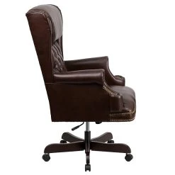Flash Furniture CIJ600BRN Leathersoft Traditional Executive Chair, Brown -Cheap The Flex Chair Store unnamed file 3676