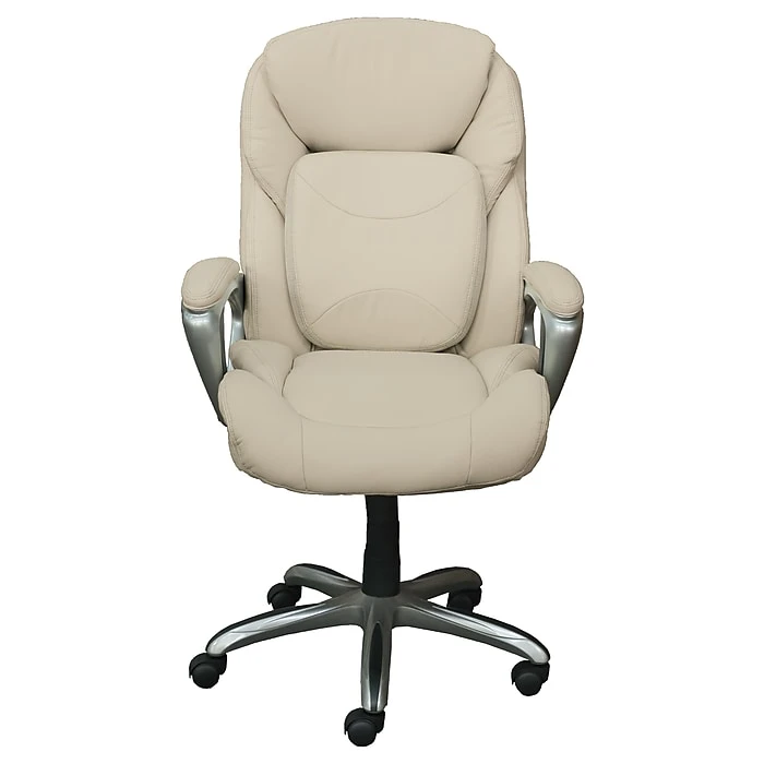 Serta Works My Fit Bonded Leather Executive Office Chair With 360 Motion Support, Inspired Ivory (CHR200063) 4 Serta Works My Fit Bonded Leather Executive Office Chair With 360 Motion Support, Inspired Ivory (CHR200063) - Image 2