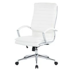 Office Star Pro-Line II White Faux Leather High Back Manager's Chair With Chrome Finish Arms And Base (SPX23590C-U11) -Cheap The Flex Chair Store unnamed file 3699