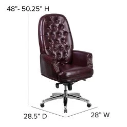 Flash Furniture Leather High Back Traditional Tufted Multifunction Executive Chair, Burgundy (BT90269HBY) -Cheap The Flex Chair Store unnamed file 3742