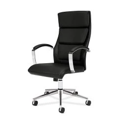 HON High-Back Executive Chair, Center-Tilt, Polished Aluminum, Black SofThread Leather (BSXVL105SB11) -Cheap The Flex Chair Store unnamed file 3753